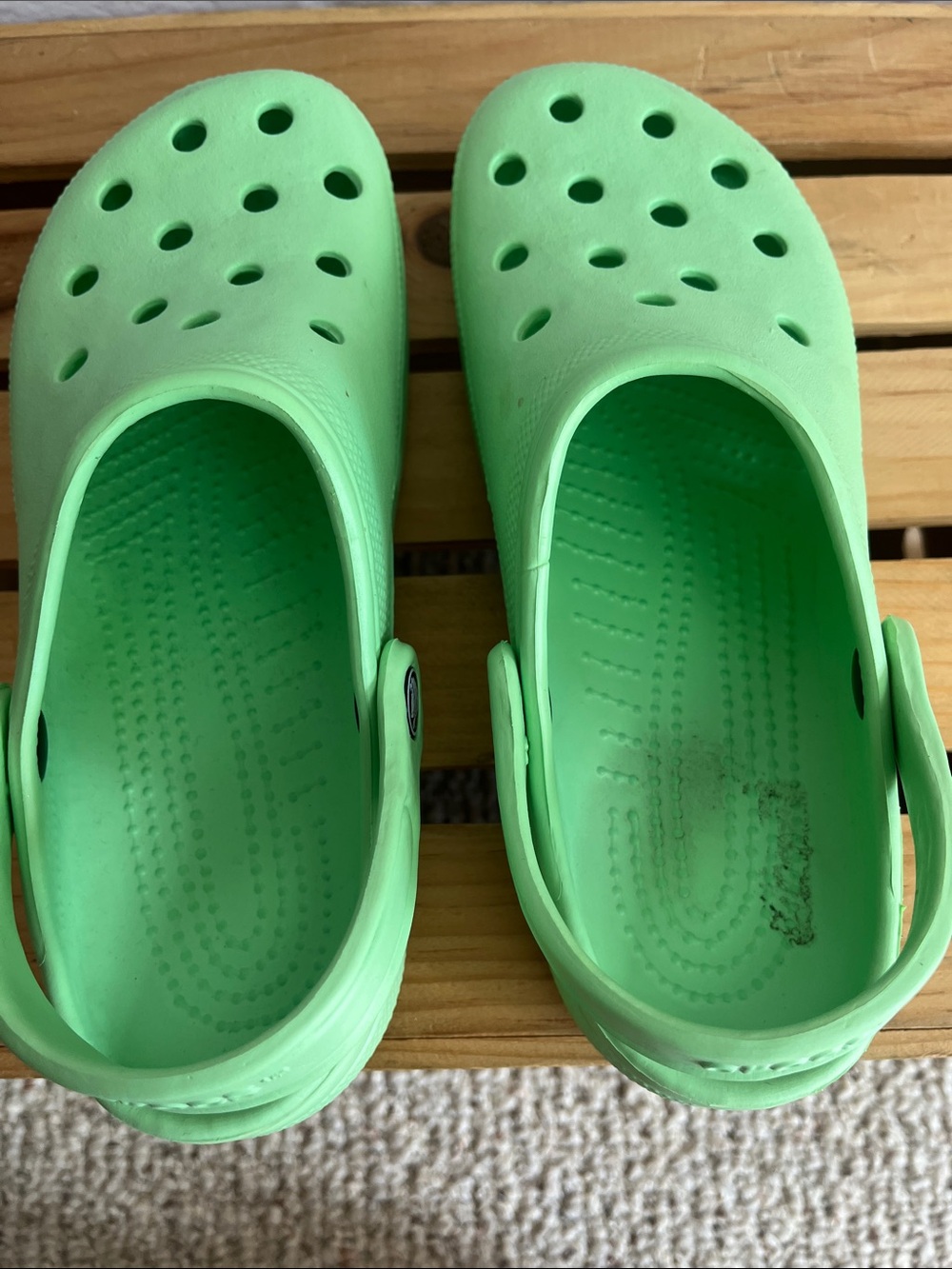 Crocs unisex adult light green classic clog shoes size 7 women’s 5 men’s - Picture 5 of 7